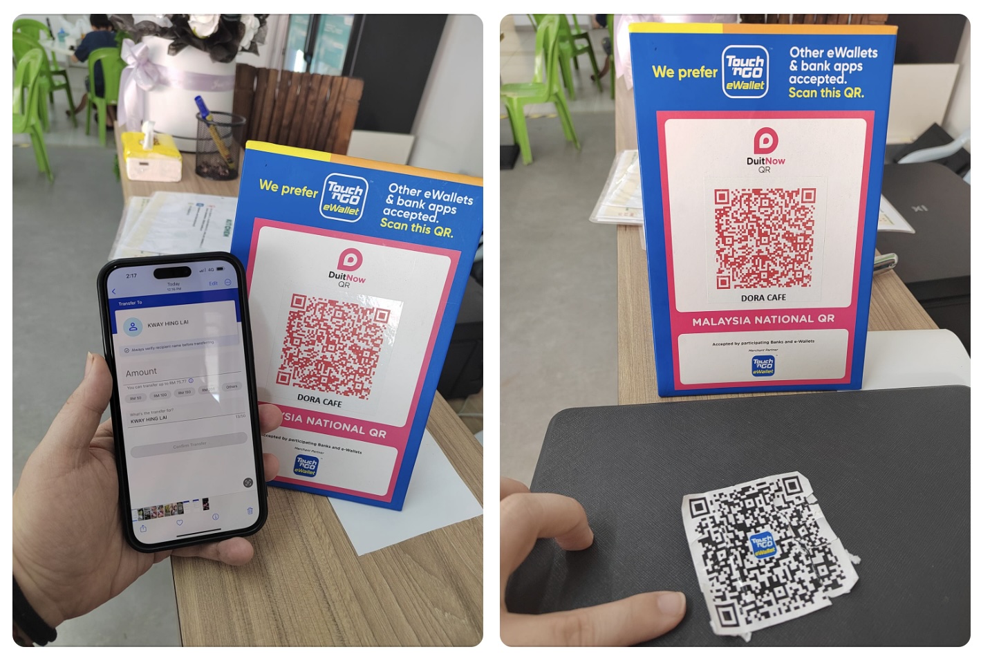 Scammer covers eatery’s QR code with his own QR code to steal customer payments